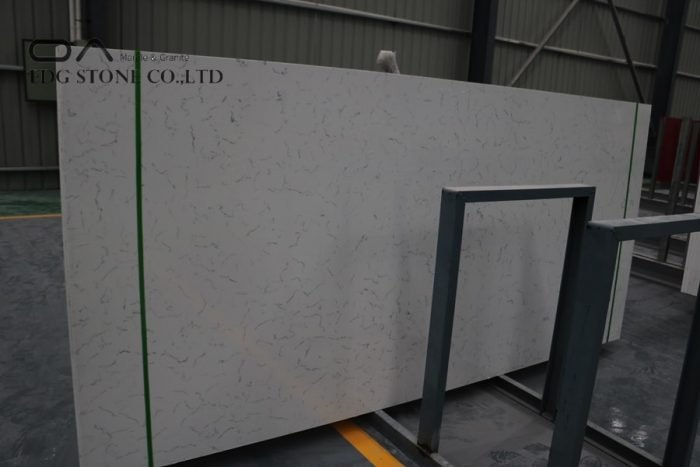 white quartz stone slab