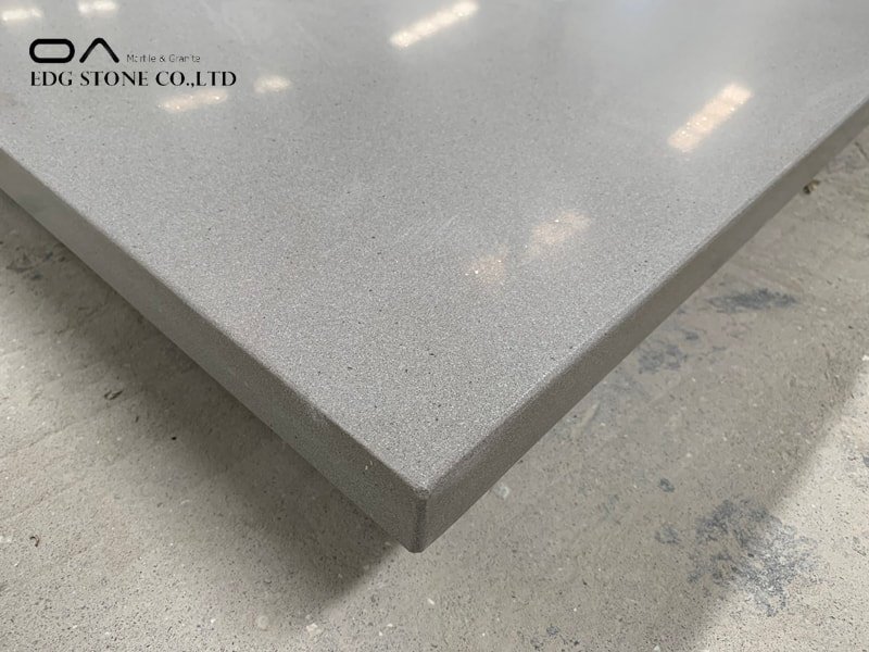 Grey quartz stone kitchen countertop